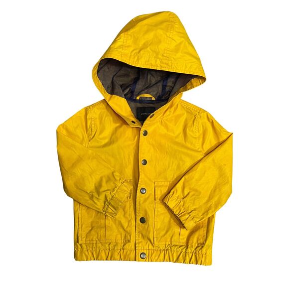 Crew Cuts 3 Yellow Hooded Rain Coat Lined Polyester (some marks) Polyester Blen - Picture 1 of 8